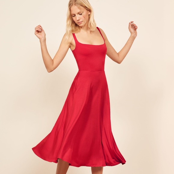 Reformation Dresses & Skirts - Reformation Jeans Mary Cherry Fit and Flare Dress
